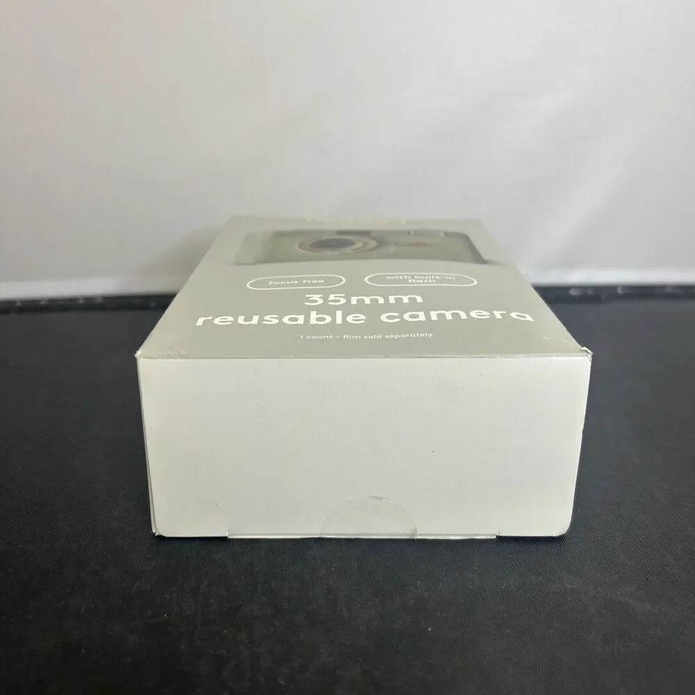 NEW in Box Heyday 35MM Reusable Camera with Built-in Flash - Jade FS Charity